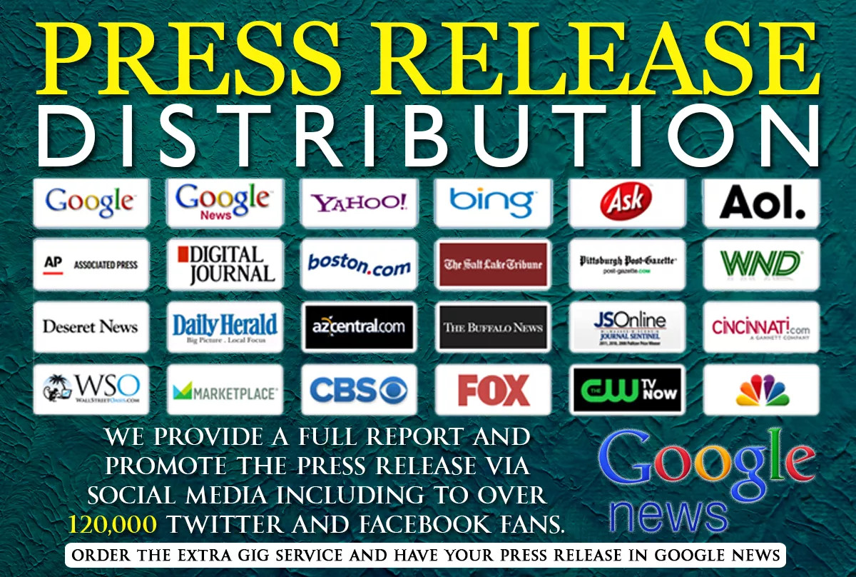 17842Distribute Your Press Release and can include Google News