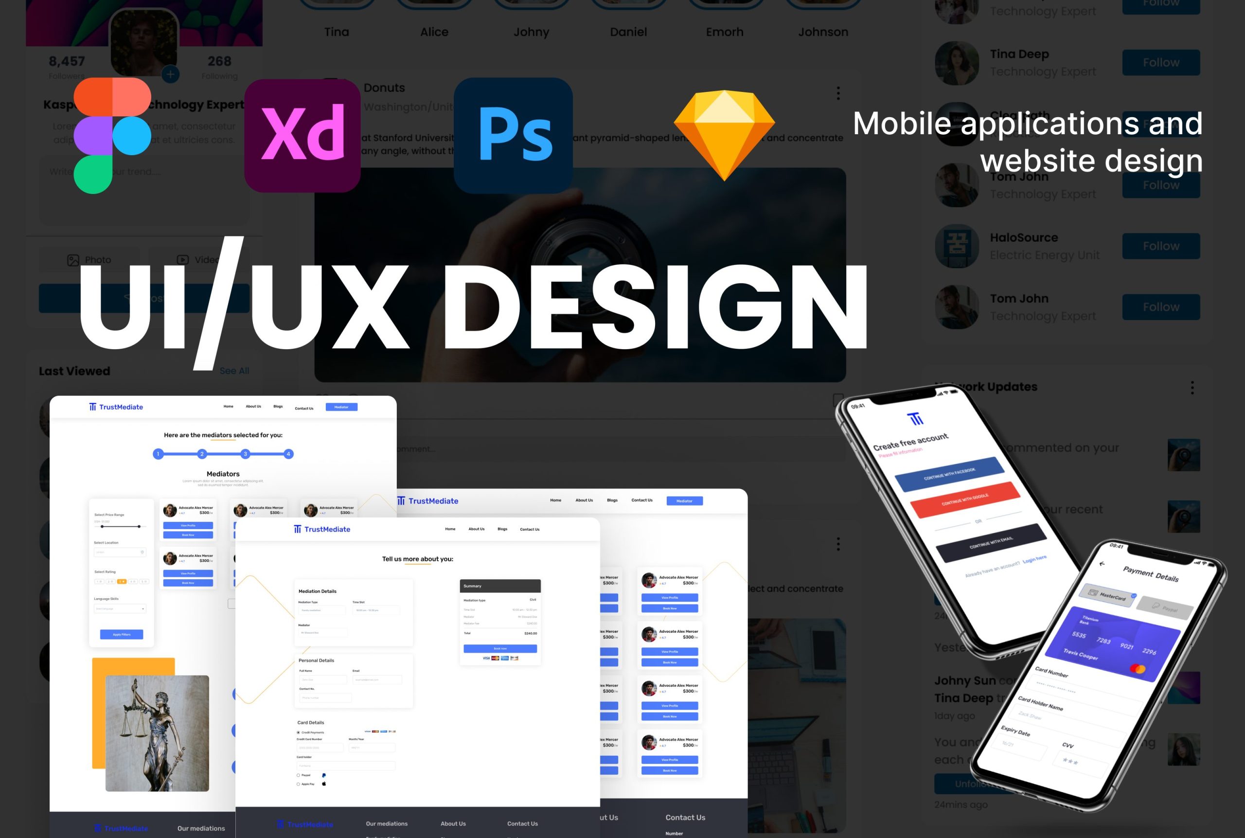 19539I will design Creative Mobile App UI/UX for iOS and Android