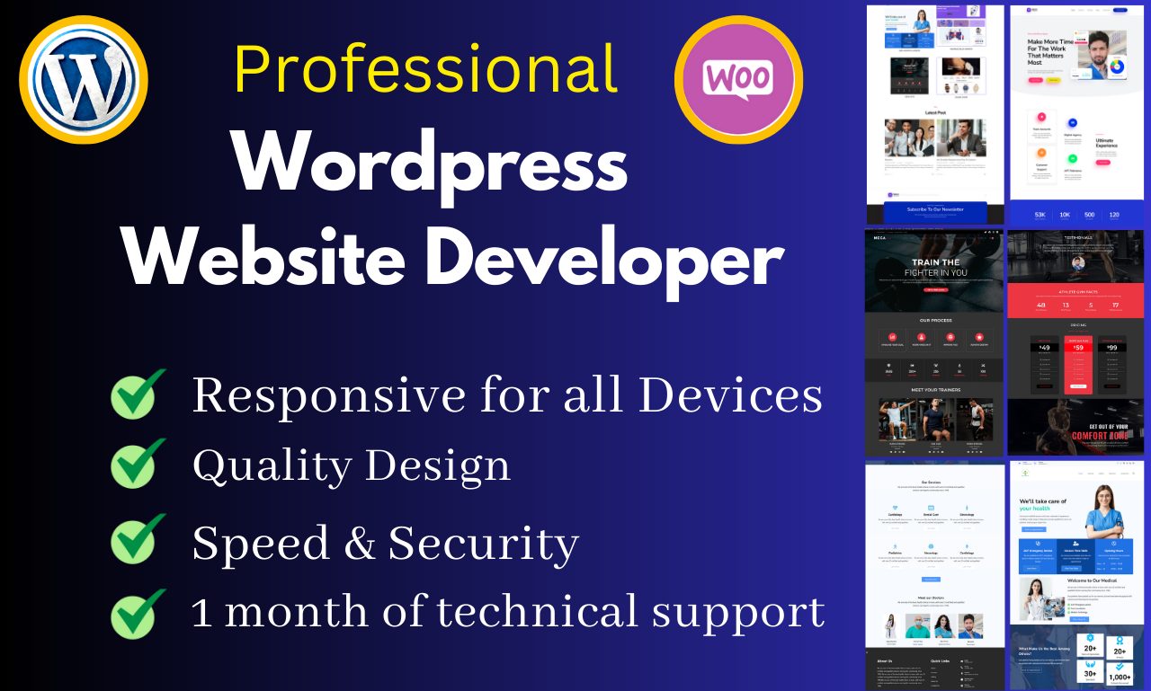 19647I will create a professional WordPress website for your business